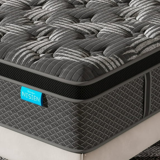10 inch Queen Mattress, Cooling Gel Memory Foam Hybrid Mattress in a box, Queen, Medium,Euro Top